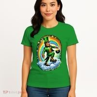 St Paddy Lucky St Patricks Day Bigfoot Women's T-Shirt thumb 4