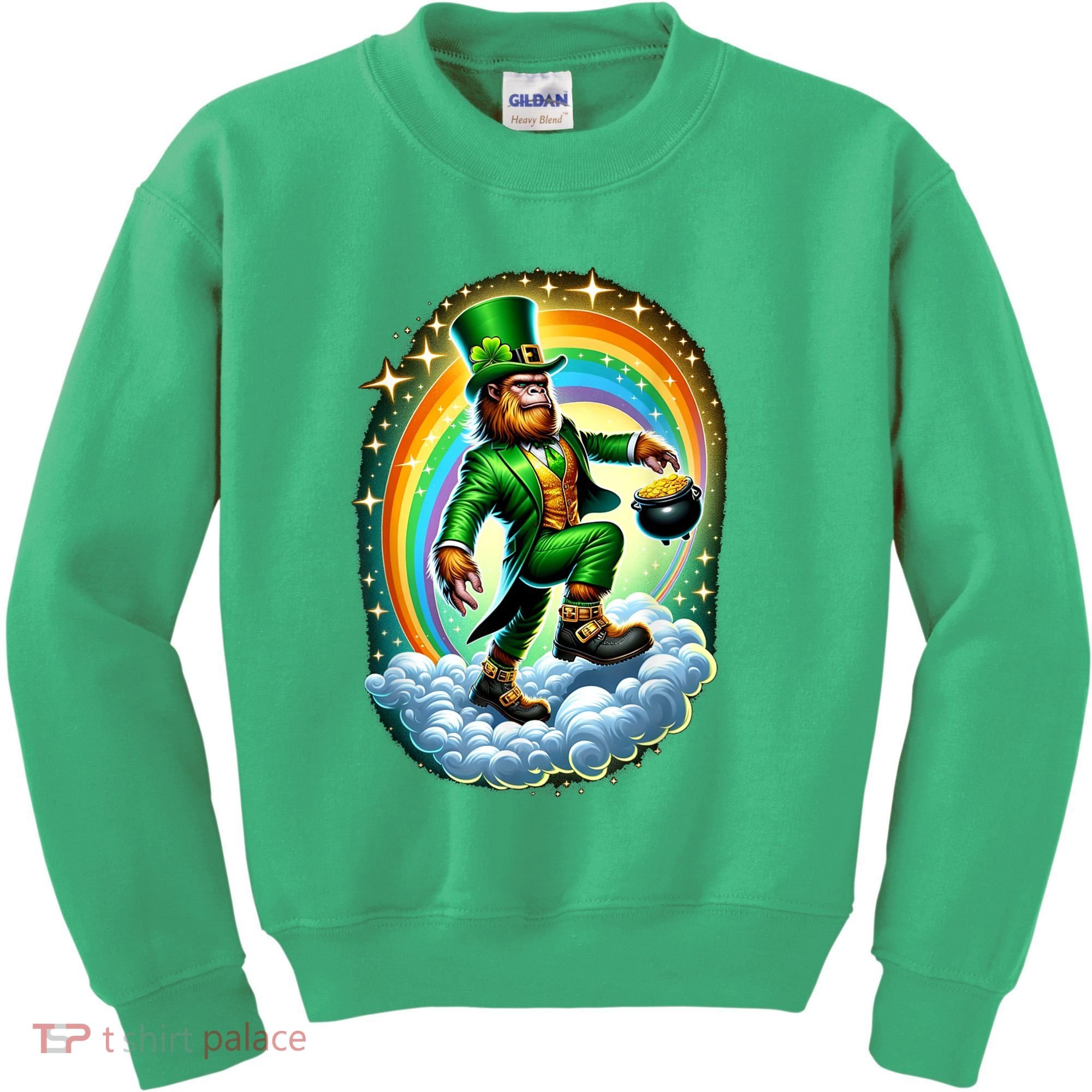 St Paddy Lucky St Patricks Day Bigfoot Kids Sweatshirt