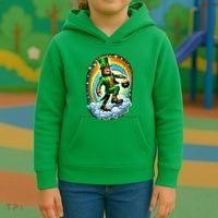 St Paddy Lucky St Patricks Day Bigfoot Kids Hoodie thumb 3