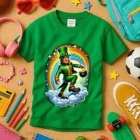 St Paddy Lucky St Patricks Day Bigfoot Kids T-Shirt thumb 3