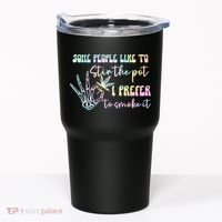 Some People Like To Stir The Pot I Prefer To Smoke I Tie Dye Pullover Hoodie Tumbler thumb 0