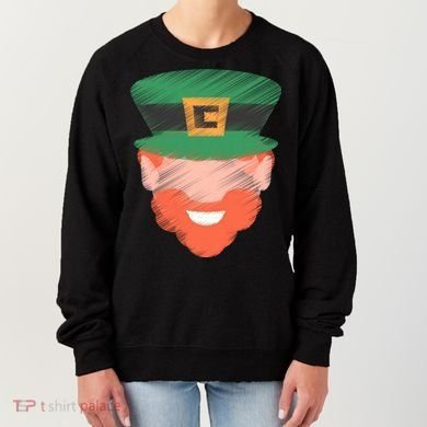 St Patrick Leprechaun Head Women's Sweatshirt