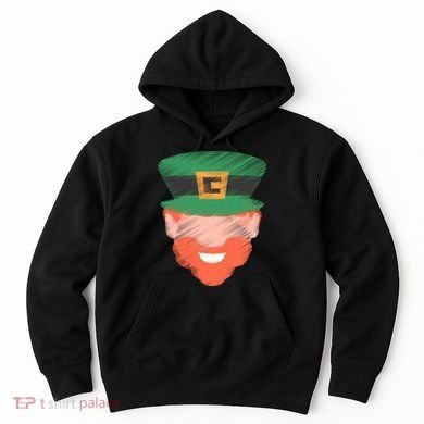 St Patrick Leprechaun Head Hoodie