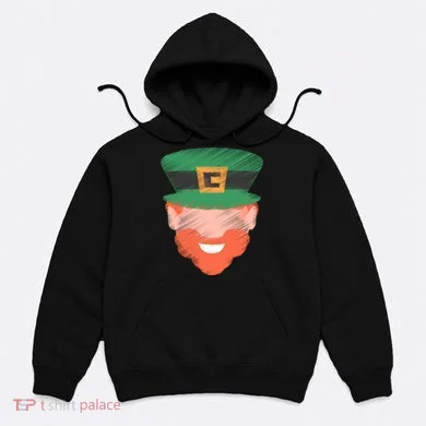 St Patrick Leprechaun Head Hoodie