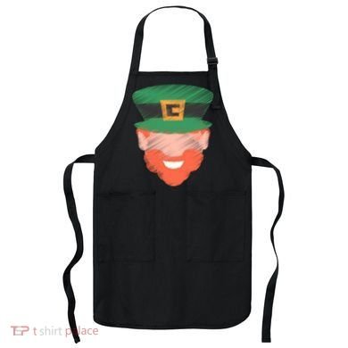 St Patrick Leprechaun Head Apron