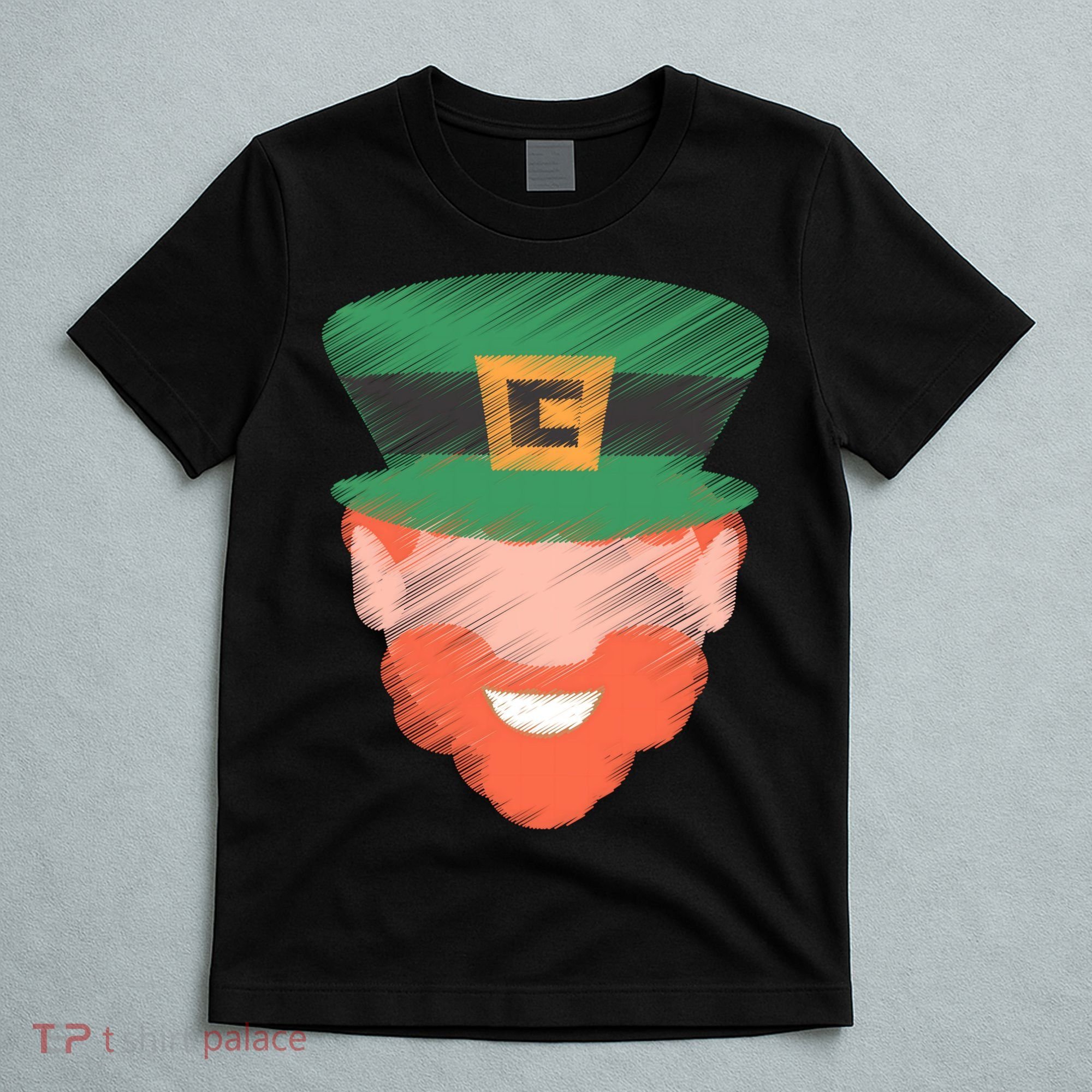 St Patrick Leprechaun Head T-Shirt