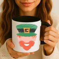 St Patrick Leprechaun Head Coffee Mug thumb 3