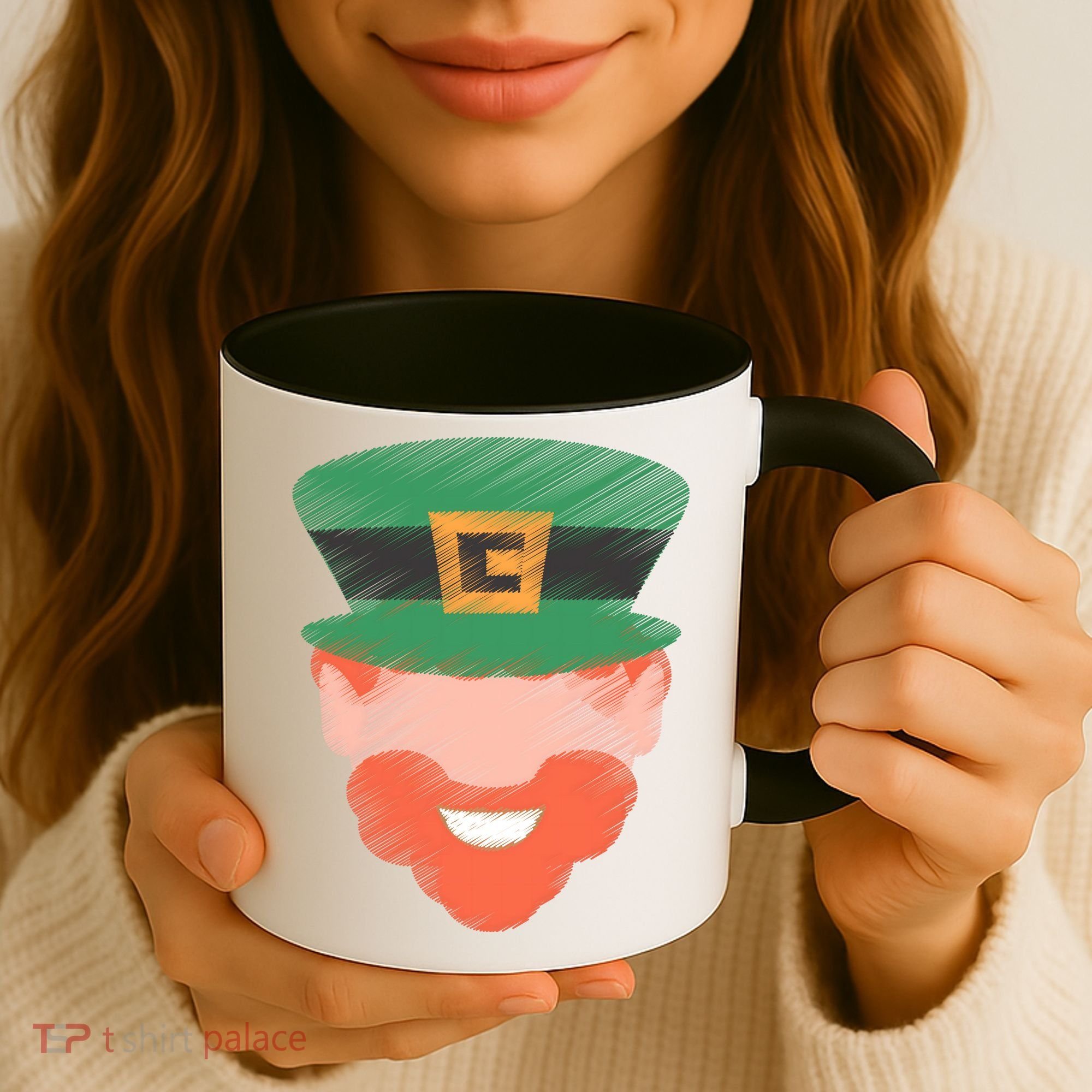 St Patrick Leprechaun Head Coffee Mug