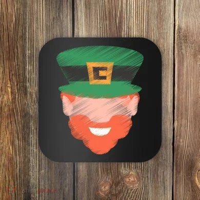 St Patrick Leprechaun Head Coaster