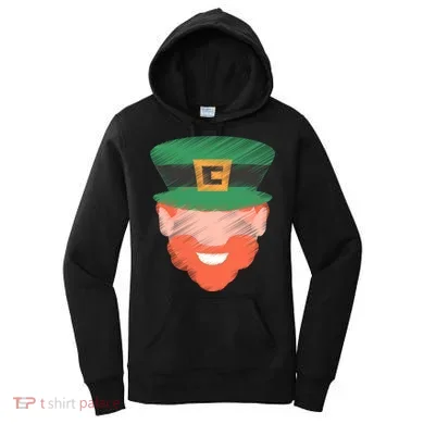 St Patrick Leprechaun Head Women's Hoodie