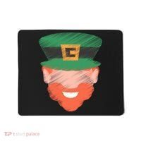 St Patrick Leprechaun Head Mousepad thumb 0