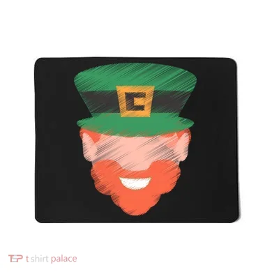 St Patrick Leprechaun Head Mousepad