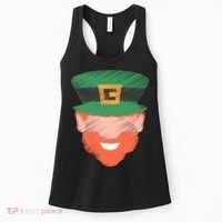 St Patrick Leprechaun Head Women's Tank Top thumb 0