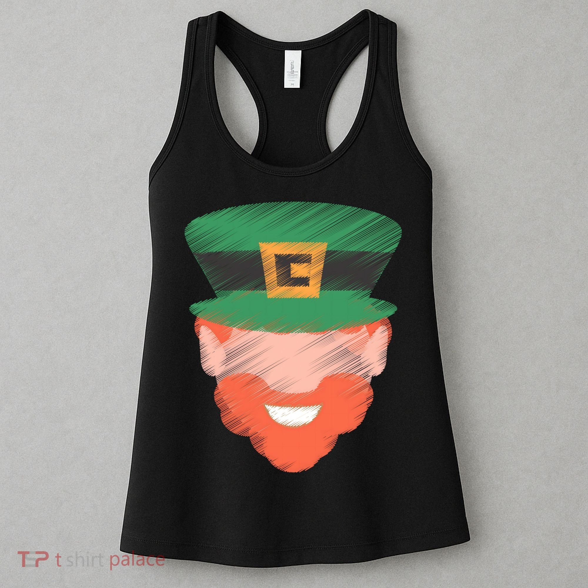 St Patrick Leprechaun Head Women's Tank Top