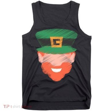 St Patrick Leprechaun Head Tank Top