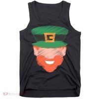 St Patrick Leprechaun Head Tank Top thumb 0