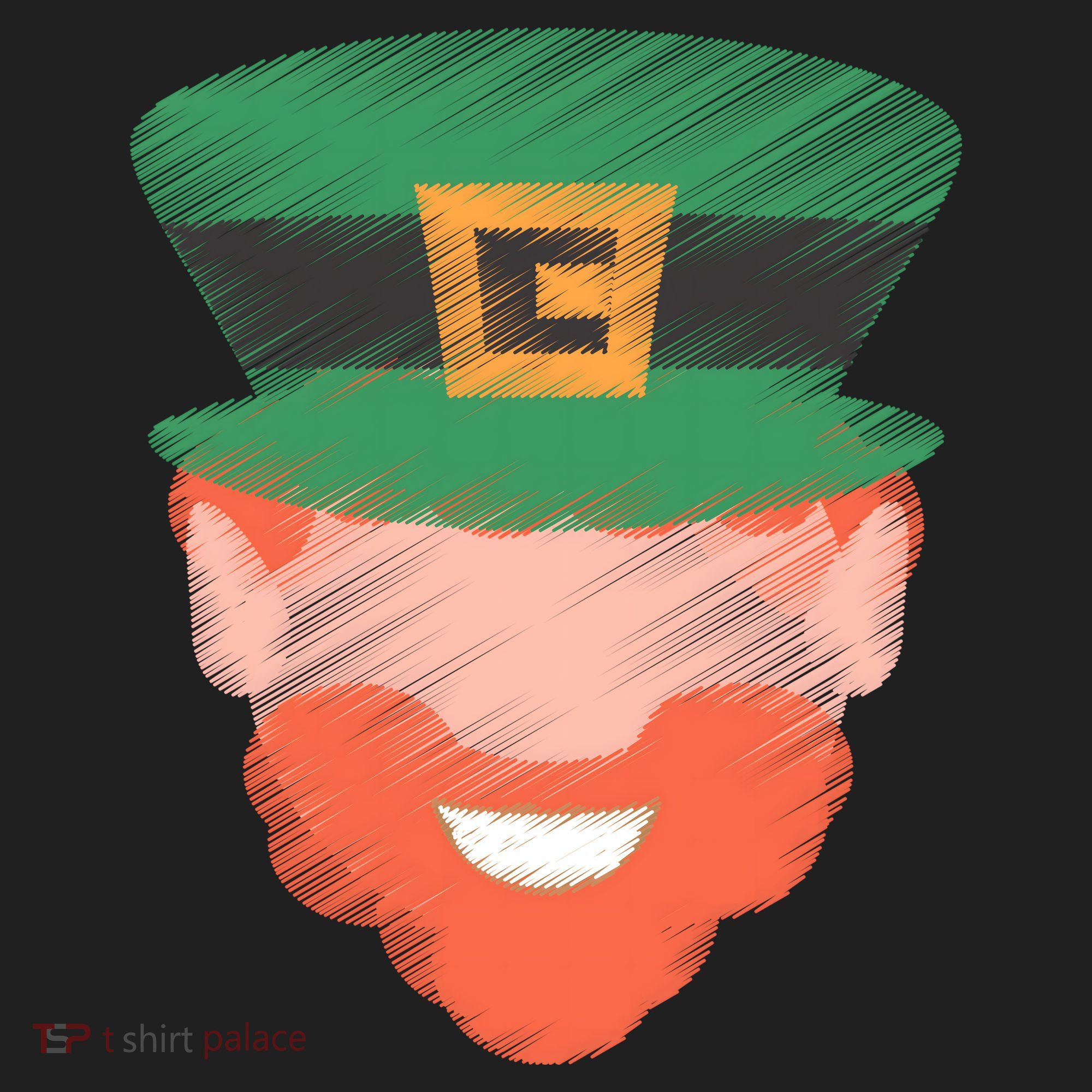 St Patrick Leprechaun Head Golf Towel