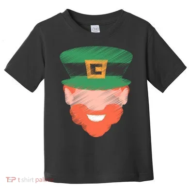 St Patrick Leprechaun Head Toddler T-Shirt