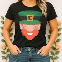 St Patrick Leprechaun Head Women's T-Shirt thumb 2