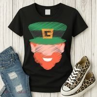 St Patrick Leprechaun Head Women's T-Shirt thumb 3