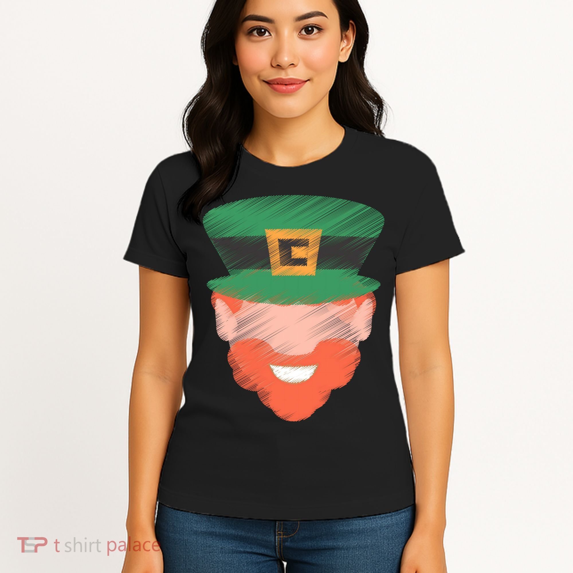 St Patrick Leprechaun Head Women's T-Shirt