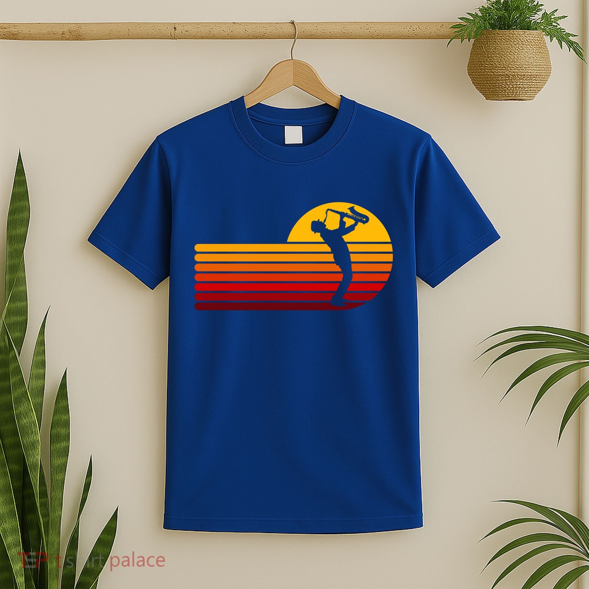 Saxophone Player Lovers Music Playing Retro Vintage Cool Gift T-Shirt