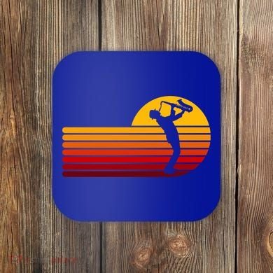 Saxophone Player Lovers Music Playing Retro Vintage Cool Gift Coaster