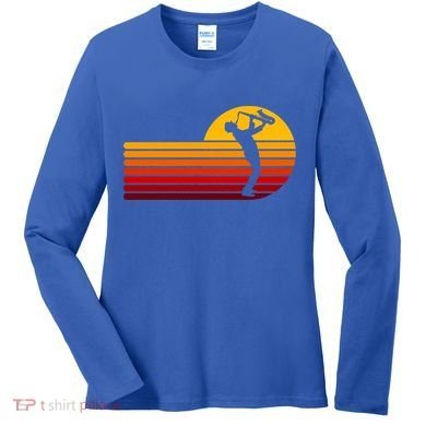 Saxophone Player Lovers Music Playing Retro Vintage Cool Gift Women's Long Sleeve Shirt