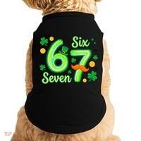 St Patrick's Lucky 67 Six Seven 6-7 Meme Doggie Tank thumb 0