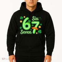 St Patrick's Lucky 67 Six Seven 6-7 Meme Hoodie thumb 2