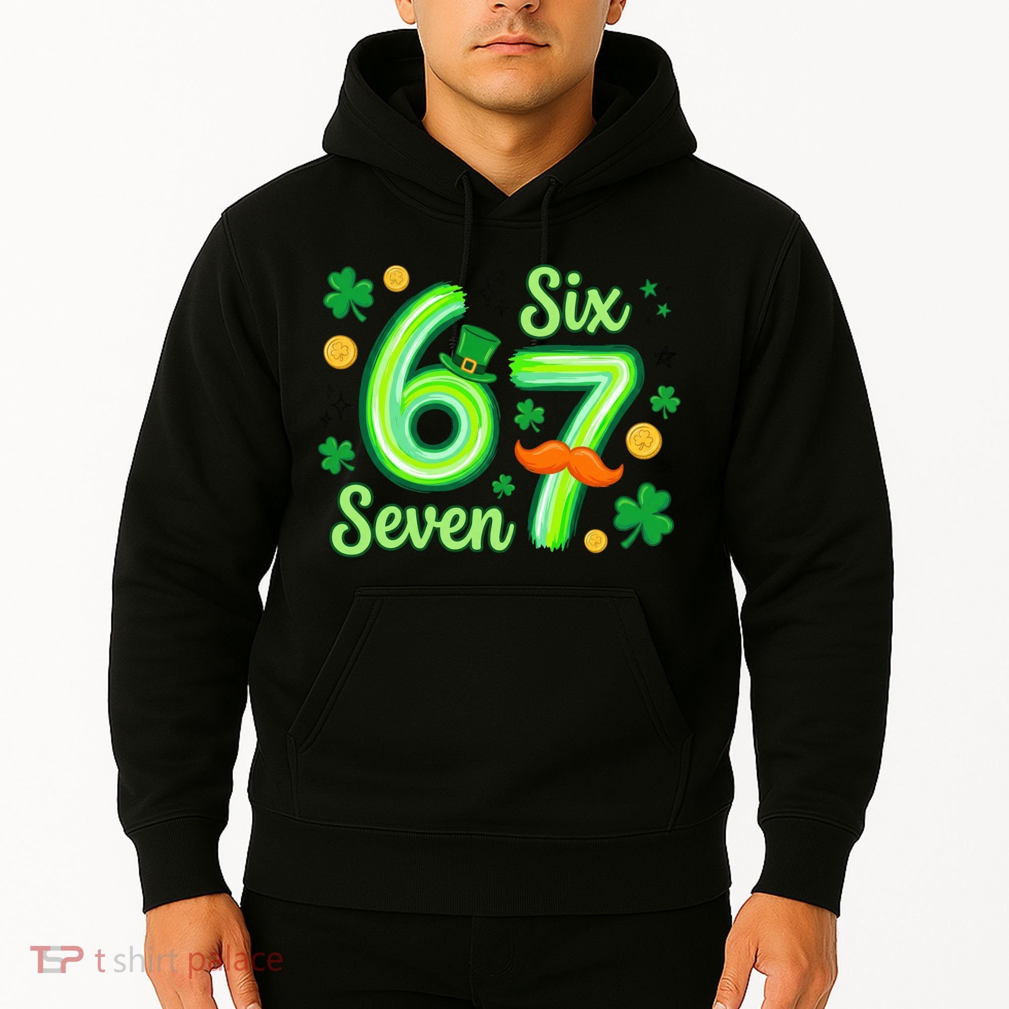 St Patrick's Lucky 67 Six Seven 6-7 Meme Hoodie