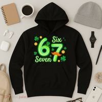 St Patrick's Lucky 67 Six Seven 6-7 Meme Hoodie thumb 3