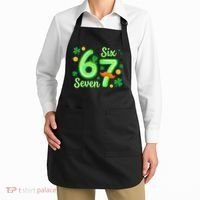 St Patrick's Lucky 67 Six Seven 6-7 Meme Apron thumb 2