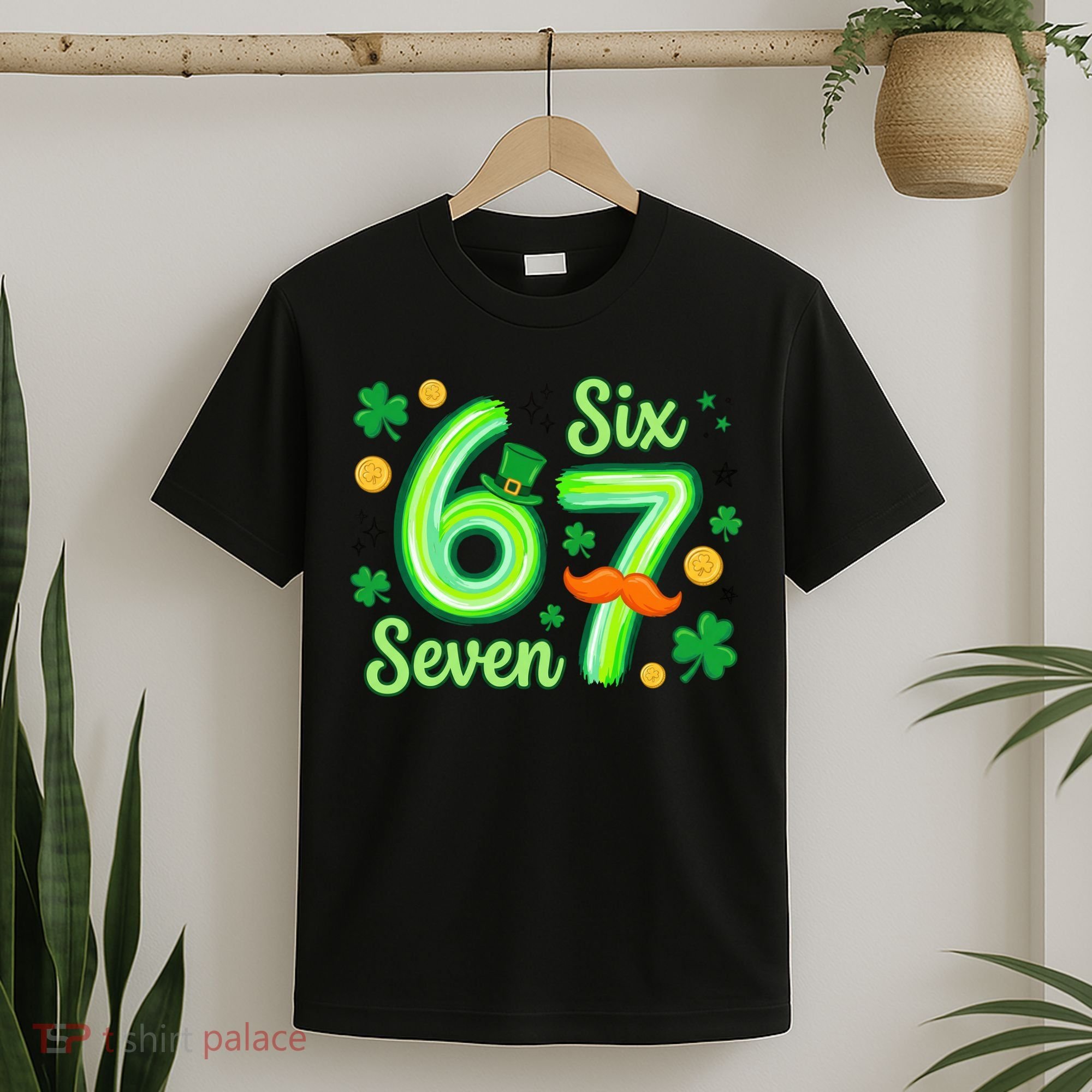 St Patrick's Lucky 67 Six Seven 6-7 Meme T-Shirt