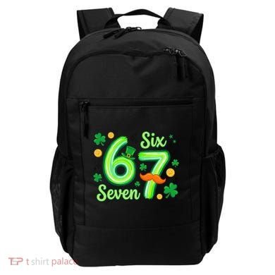 St Patrick's Lucky 67 Six Seven 6-7 Meme Backpack