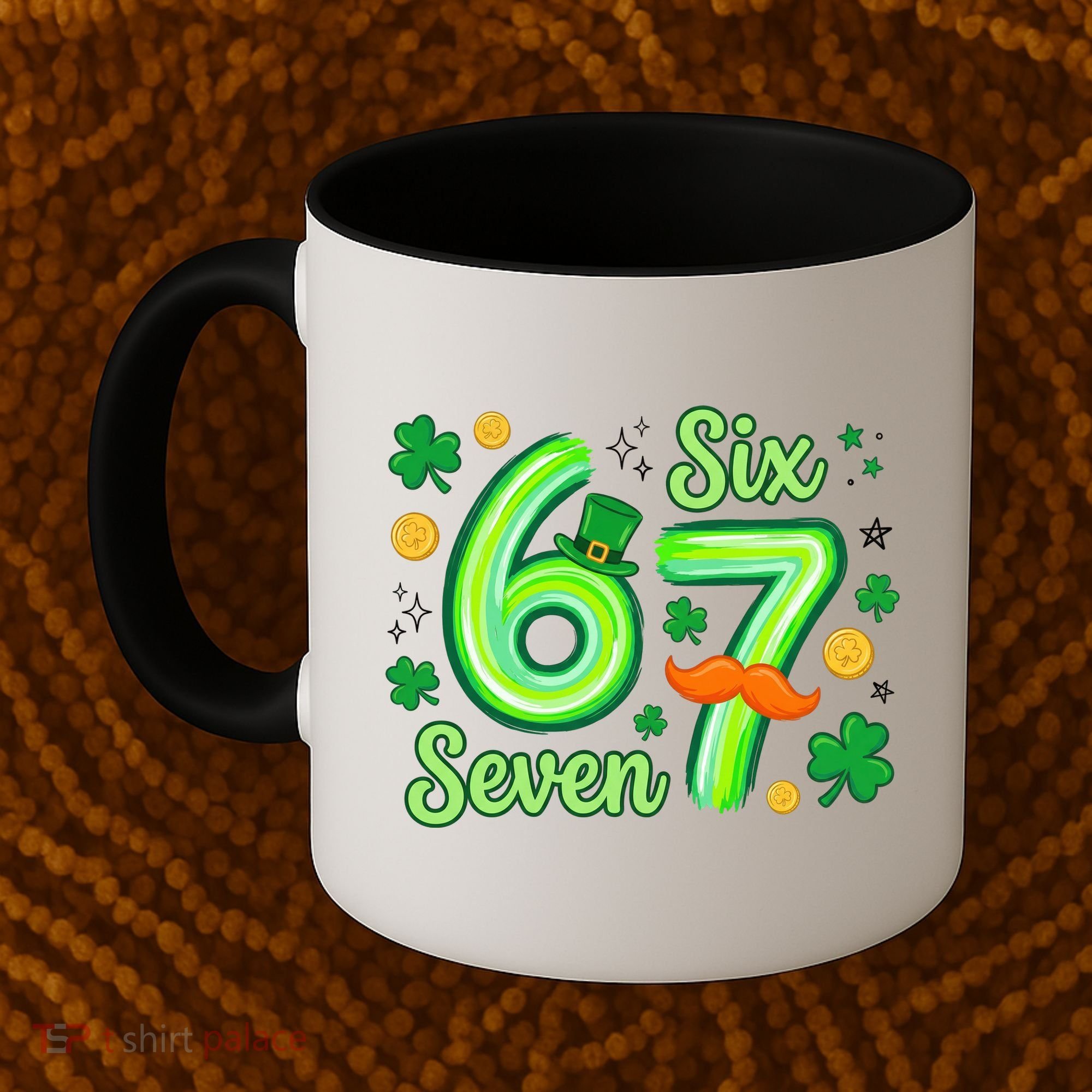 St Patrick's Lucky 67 Six Seven 6-7 Meme Coffee Mug