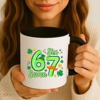 St Patrick's Lucky 67 Six Seven 6-7 Meme Coffee Mug thumb 3