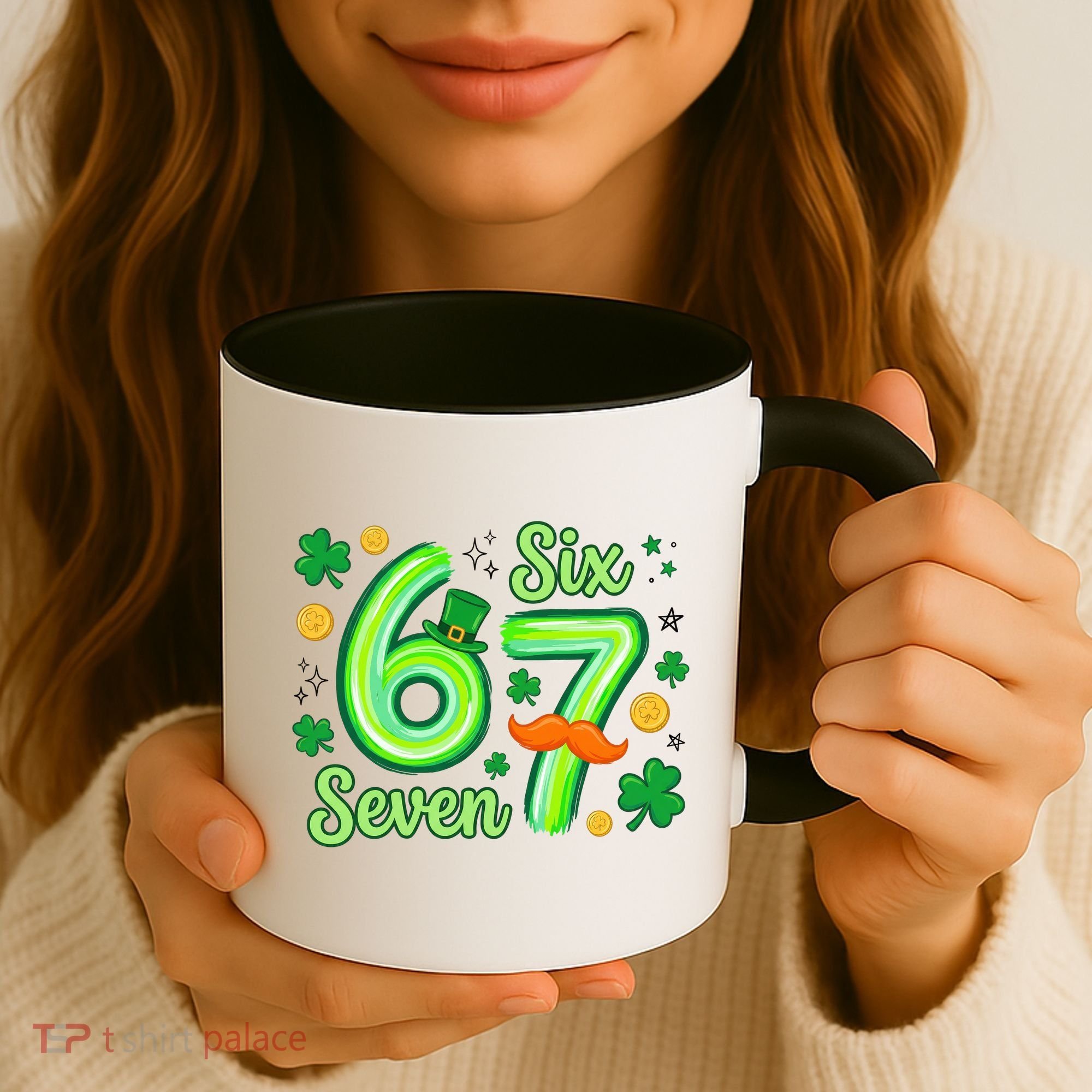 St Patrick's Lucky 67 Six Seven 6-7 Meme Coffee Mug
