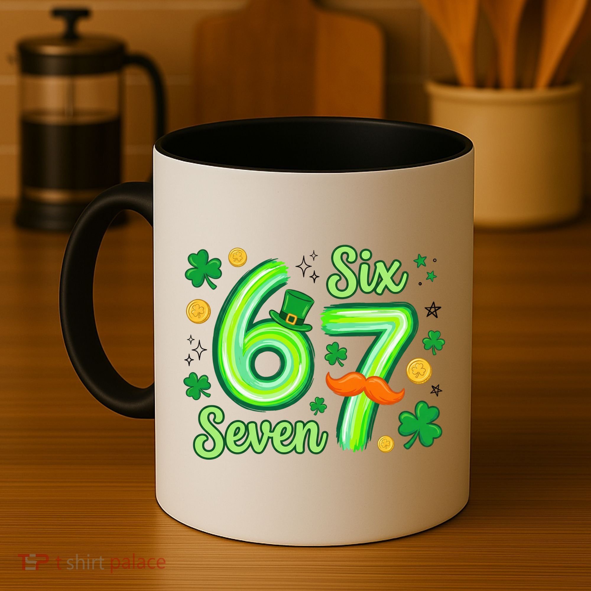 St Patrick's Lucky 67 Six Seven 6-7 Meme Coffee Mug