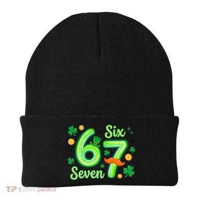St Patrick's Lucky 67 Six Seven 6-7 Meme Beanie