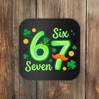St Patrick's Lucky 67 Six Seven 6-7 Meme Coaster thumb 0