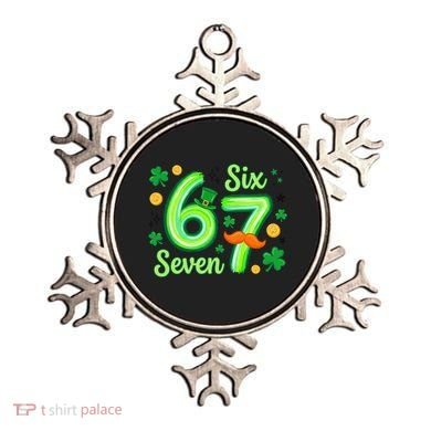 St Patrick's Lucky 67 Six Seven 6-7 Meme Ornament