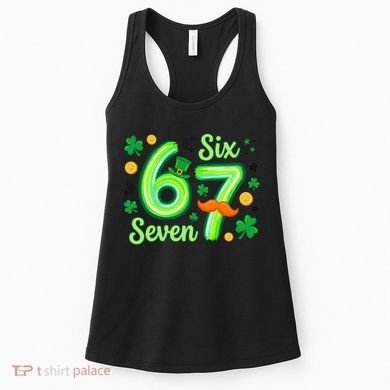 St Patrick's Lucky 67 Six Seven 6-7 Meme Women's Tank Top