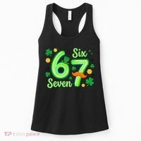 St Patrick's Lucky 67 Six Seven 6-7 Meme Women's Tank Top thumb 0