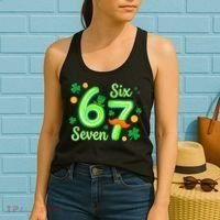 St Patrick's Lucky 67 Six Seven 6-7 Meme Women's Tank Top thumb 2