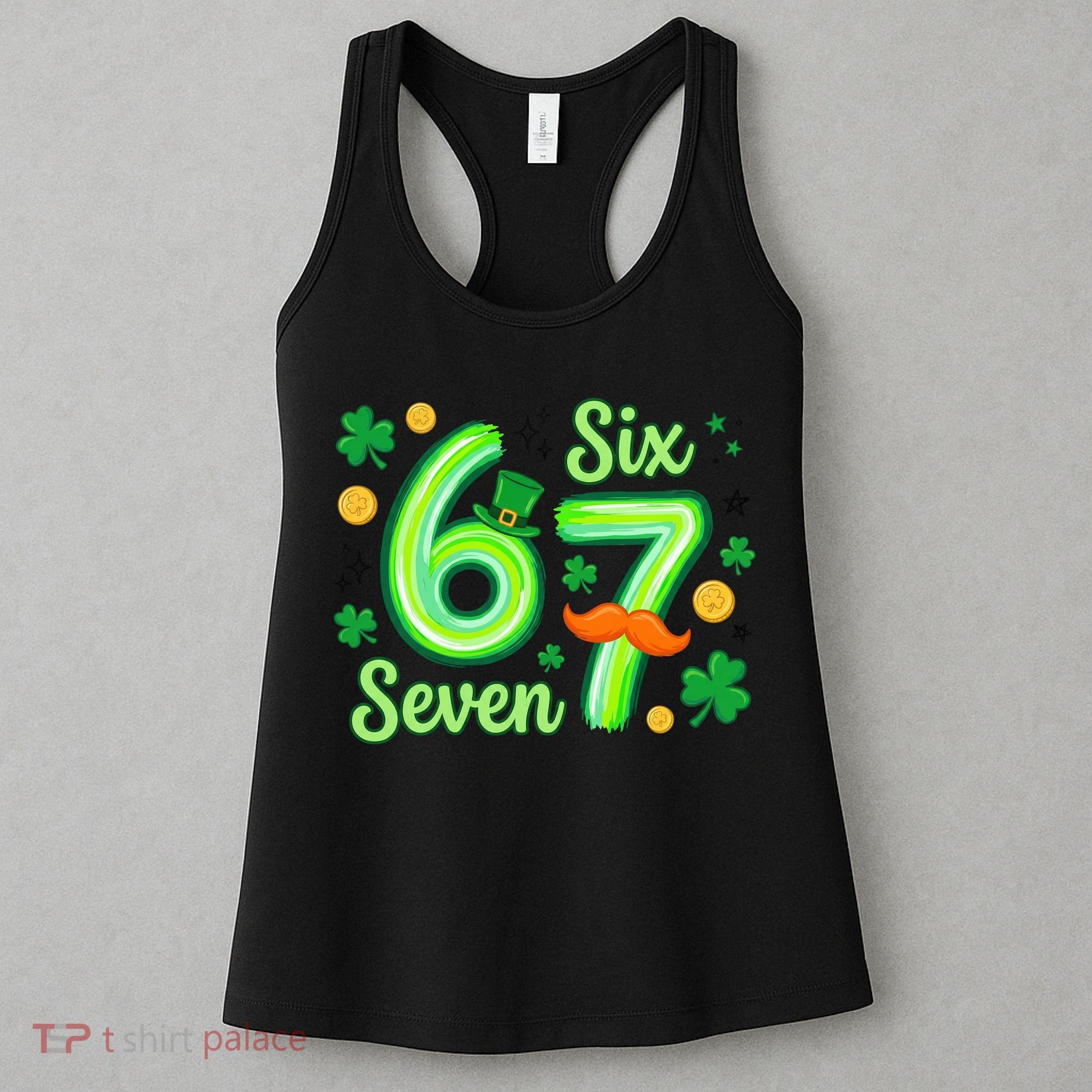 St Patrick's Lucky 67 Six Seven 6-7 Meme Women's Tank Top