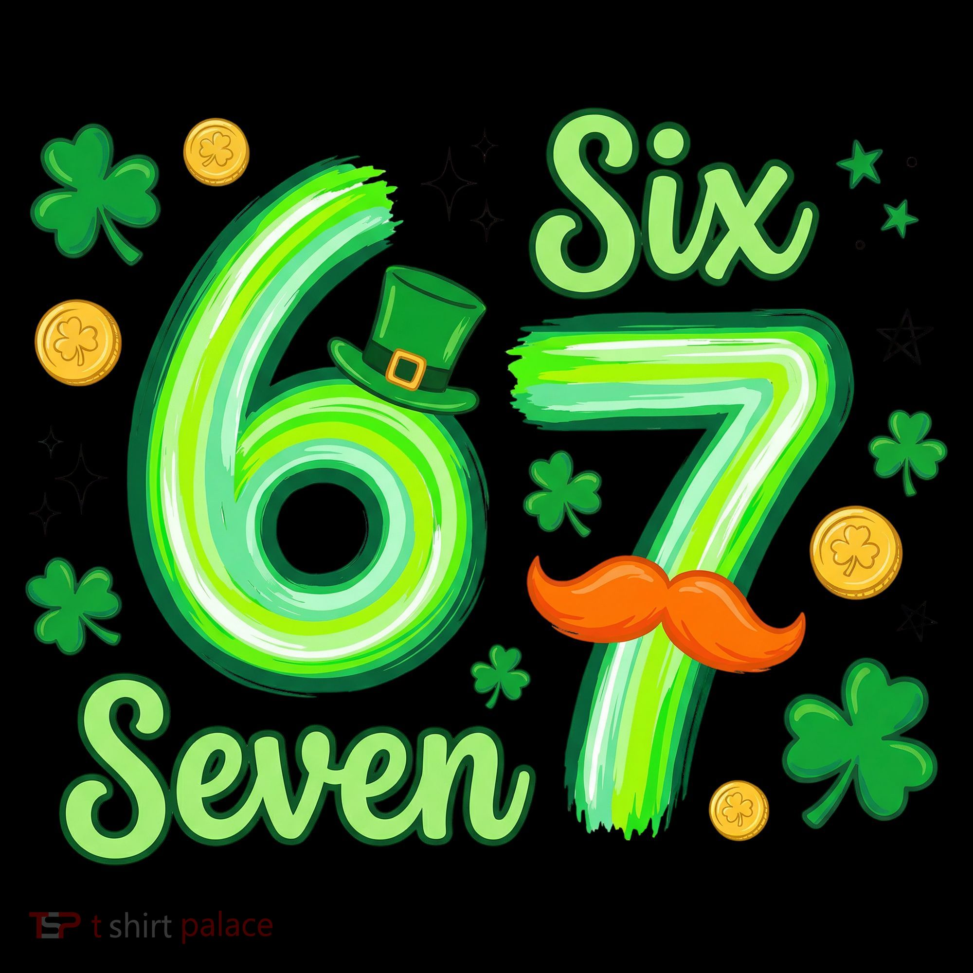 St Patrick's Lucky 67 Six Seven 6-7 Meme Women's Tank Top