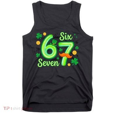 St Patrick's Lucky 67 Six Seven 6-7 Meme Tank Top