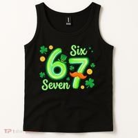 St Patrick's Lucky 67 Six Seven 6-7 Meme Tank Top thumb 2