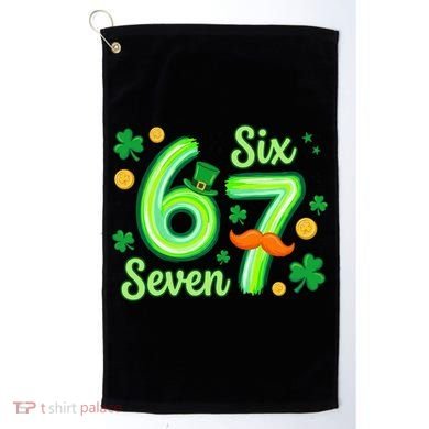 St Patrick's Lucky 67 Six Seven 6-7 Meme Golf Towel